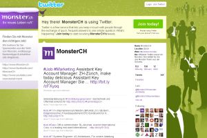 Monster twittert nicht nur Jobangebote (Foto: twitter.com/monsterCH)