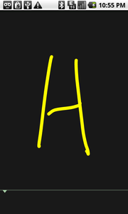 A oder H? Gesture Search berücksichtigt Mehrdeutigkeiten (Foto: googlelabs.com)