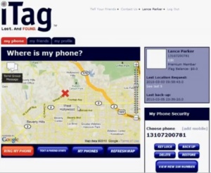 Zum Wiederfinden: Online-Karte zeigt Handy-Standort (Foto: iTag)