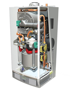 Gastherme versorgt Wohnung mit Strom und Wärme (Foto: Baxi)