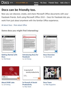 Microsoft bringt Docs für Freunde auf Facebook