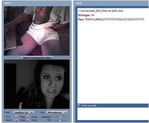 Bei Chatroulette können sich Exhibitionisten voll ausleben (Foto: chatroulette.com)