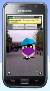 Floaticons lassen User in AR kommunizieren (Foto: Layar)