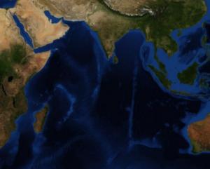 Indischer Ozean: Meeresspiegel steigt an (Foto: Reto Stockli/NASA Earth Obs.)
