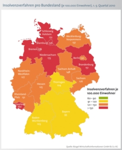 Insolvenzverfahren pro Bundesland