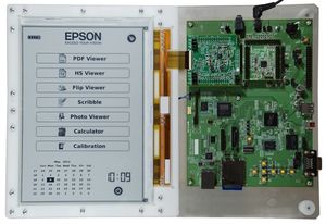 E-Reader-Prototyp: Extrem hohe Pixeldichte (Foto: Epson) E-Reader-Prototyp: Extrem hohe Pixeldichte (Foto: Epson)