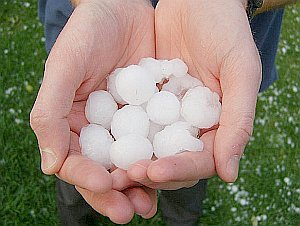 Hagelkörner: Ergebnis von Bakterien in den Wolken (Foto: FlickrCC/Wallis)