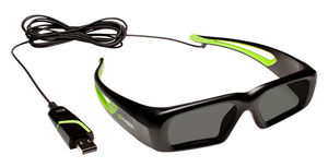 Brille mit Kabel: Billiger zum 3D-Genuss (Foto: Nvidia)