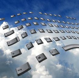 Fliegende Tastatur: Cloud Computing auf dem Vormarsch (Foto: pixelio.de, Aka)