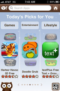 App-Tagesmenü: Yahoo hilft, interessante Apps zu finden (Foto: Yahoo)