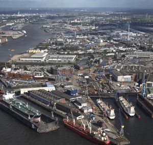 Betriebsgelände Blohm+Voss: Geplatzter Verkauf ärgerlich (Foto: ThyssenKrupp)