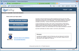Startseite QuoVadis Trust/Link Enterprise (Foto: QuoVadis)