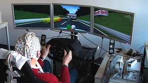 Testlauf am Simulator: Die Gedankensteuerung in Aktion (Foto: BBCI/Haufe)