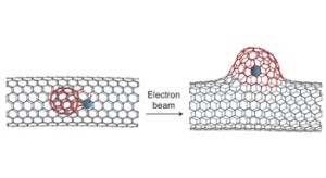 Knospe: Nanoröhrchen sind von innen verformbar (Foto: Universität Ulm)