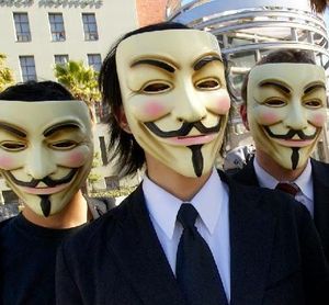 Anonymous-Mitglieder: Hacker machen Politik (Foto: Vincent Diamante, Flickr)