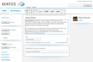 Aloha Editor (Foto: Gentics Software GmbH)