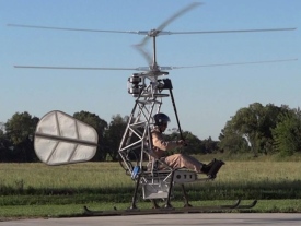E-Helikopter: Chretiens Jungfernflug dauerte 130 Sekunden (Foto: P. Chretien)