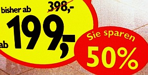 Sonderangebot: Produktpreise spiegeln Qualität wieder (Foto: pixelio.de/Hautumm)