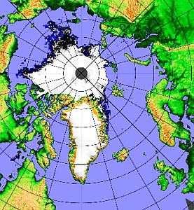 Arktis am 8.9.2011: Eisfläche auf bisherigem Tiefststand (Foto: IUP Bremen)