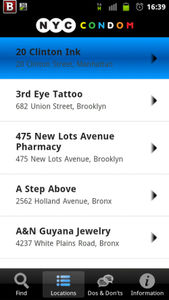 Find Condoms: App weist weg zum Verhütungsmittel (Foto: Screenshot)