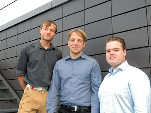 Marco Herrmann, Tilmann Leisegang und Robert Schmid von Saxray (Foto: HZDR)