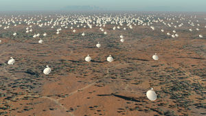 SKA: Teleskope im Einsatz (Foto: SPDO/TDP/DRAO/Swinburne Astronomy Productions)