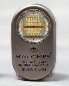 Chip: Implantiertes Gerät ersetzt tägliche Injektionen (Foto: mchips.com) Chip: Implantiertes Gerät ersetzt tägliche Injektionen (Foto: mchips.com)