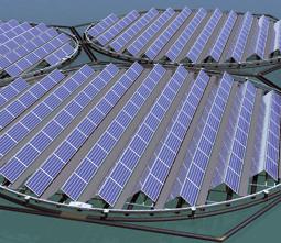 Schwimmende Solarpanele: nutzen Sonnenstrahlung optimal aus (Foto: scintec.it)