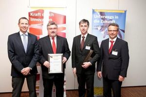 v.l.: Muther (SAP), Pöll, Hager (beide Imtech), Neumeyer (SAP) (Bild: Michalski)