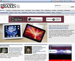 Screenshot des B2B-Angebots ELEKTRONIKPRAXIS Online (Foto: Vogel Business Media)
