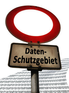 Schild: Vorratsdatenspeicherung vs. Privatsphäre (Foto: pixelio.de/Altmann)