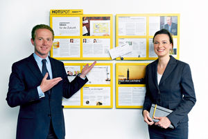 CEO G. Kapsch und Communications Manager A. Wrubel vor dem HotSpot (Kapsch)