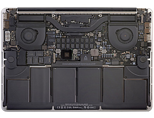 MacBook-Innenleben: Apple-Laptop kaum selbst reparierbar (Foto: ifixit.com)