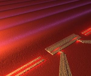 Quanten-Mikrofon mit Schallwellen (Foto: Philip Krantz, Chalmers) Quanten-Mikrofon mit Schallwellen (Foto: Philip Krantz, Chalmers)