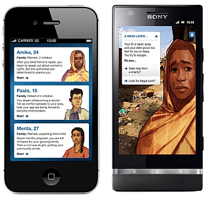 Flüchtlings-App: Ziel des Spiels ist Überleben (Foto: UNHCR)