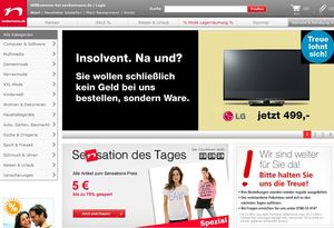Insolvent. Na und?: Unternehmen greift zu Offensiv-PR (Foto: neckermann.de)