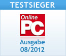 Testsieger des Online PC Magazins, Ausgabe 08/2012 (Bildrechte: Ifolor AG)