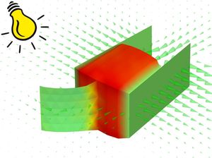 Schwimmender Nano-Roboter: simuliert (Foto: http://www.gatech.edu)