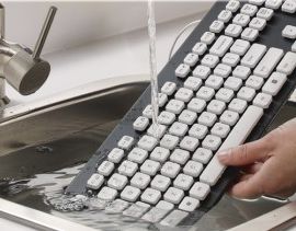 Waschbare Tastatur: gut für Gesundheit (Bild: Logitech)