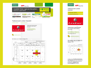 Hallenplan mit dem Stand der Firma Lindner Traktoren (Foto: Landwirt.com)