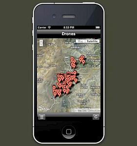 Drohnen-App: Aufklärung über Angriffe und Folgen (Foto: vimeo/Josh Begley)