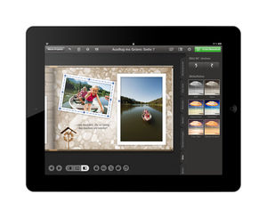 Fotobuchgestaltung mit der ifolor Photo Service App 1.2.0 (Foto: ifolor AG)