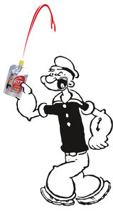 Popeye trinkt fitRABBIT (Voglsam GmbH)