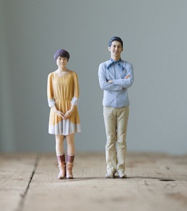 Schönes Paar: 3D-Ebenbilder aus dem Drucker (Foto: omote3d.com)