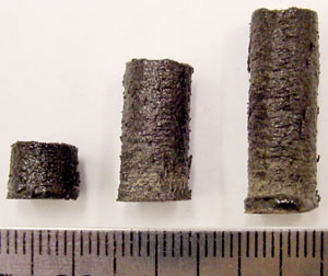 3D-Druckbeispiele: hergestellt aus Mondgestein-Imitat (Foto: wsu.edu)