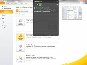 LIVECONTEXT offers information about Outlook (Copyright: IMC AG)