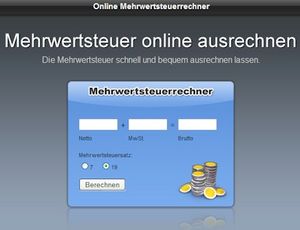 mehrwertsteuerrechner.de als idealer online Rechner für die Mehrwertsteuer