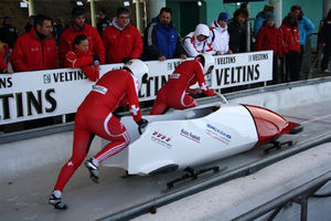 Bobfahrerin Michelle Huwiler: Startklar für WM St. Moritz (c) Michelle Huwiler