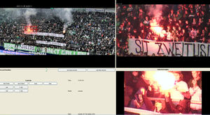 Überblick und Zoom: System erwischt Pyrotechnik-User (Foto: Fraunhofer FIT)