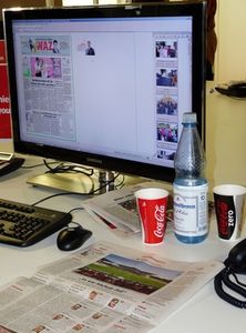 Zeitung auf dem Bildschirm: mittlerweile alltäglich (Foto: pixelio.de/D. Schütz)